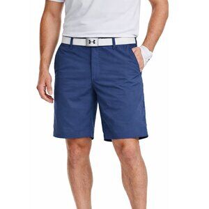 UNDER ARMOUR Match Play Golf Shorts Loose Fit HeatGear Navy Blue Mens 40 x 10.5"